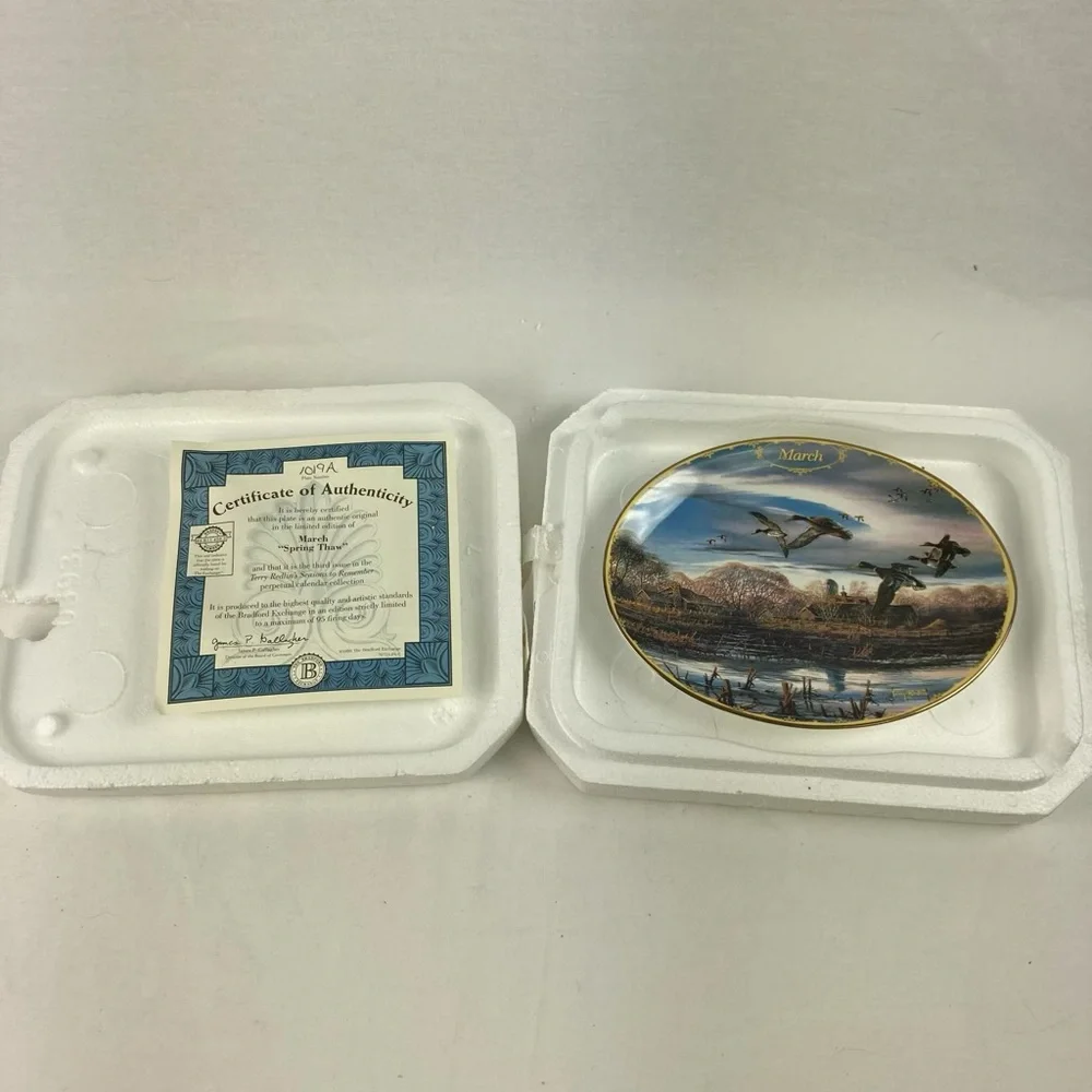 The Bradford Exchange MARCH Spring Thaw Plate - Seasons to Remember #3 1999